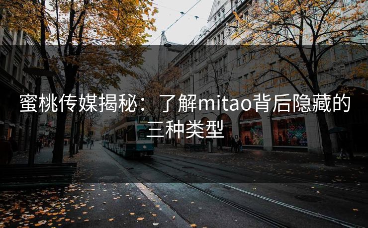 蜜桃传媒揭秘：了解mitao背后隐藏的三种类型